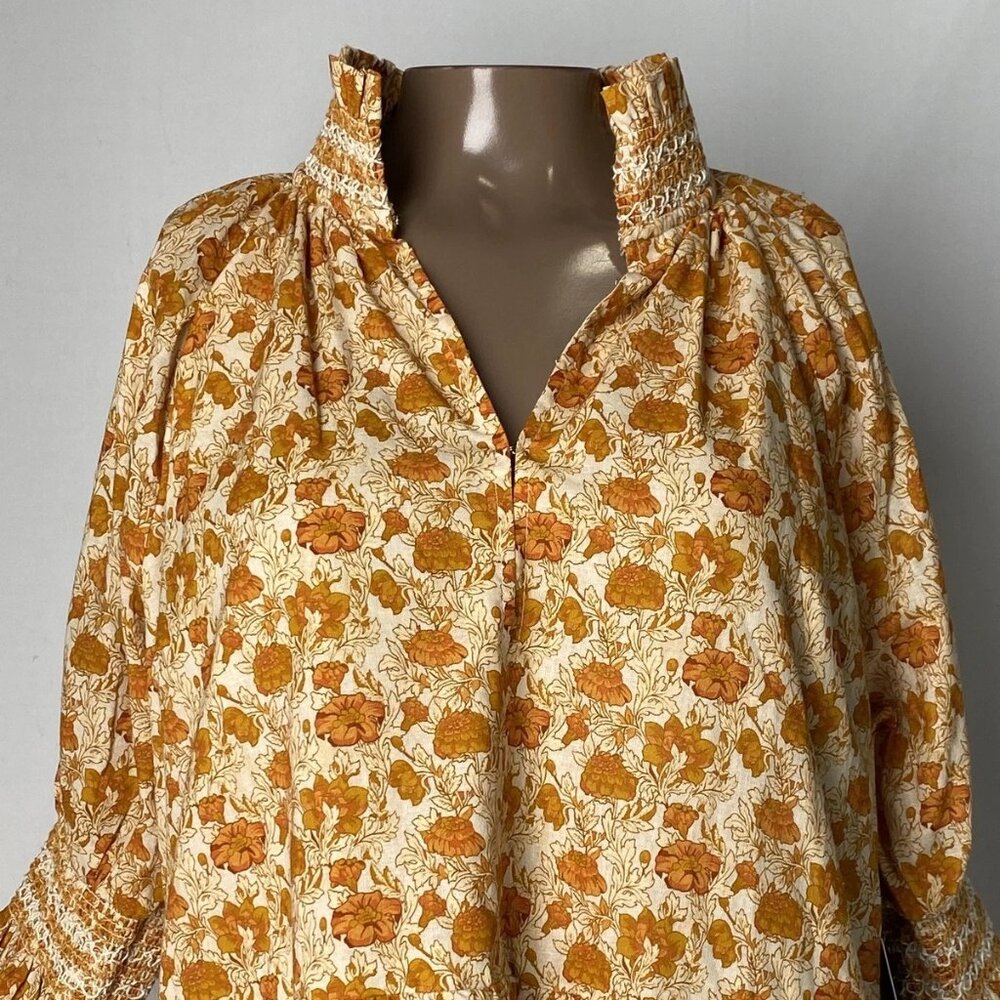 NEW HYACINTH HOUSE Floral Mini Dress Burnt Orange M